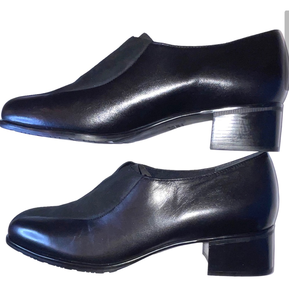 New Munro Solano Black Kid / Suede Upper Comfortable Dress Shoes Women’s Size 7W - Picture 4 of 15